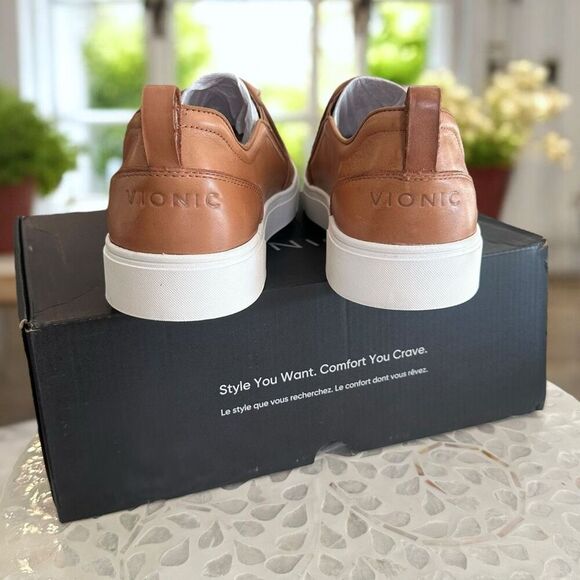 Vionic Kimmie Orthotic Leather Arch Support Slip-On Comfort Casual Sneakers Wome - Picture 8 of 13